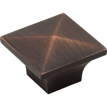 Jeffrey Alexander 1-1/4" Overall Length Brushed Oil Rubbed Bronze Pyramid Cairo Cabinet Knob 595DBAC